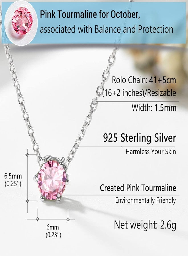 PROSILVER Womens Sterling Silver Cute Necklaces October Birthstone Short Necklace Chain Choker - Image 5